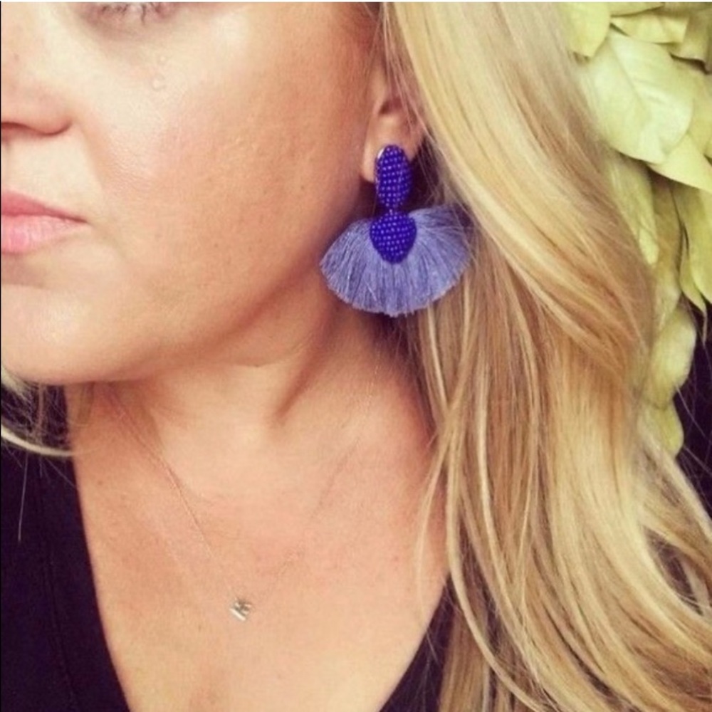 Stella & Dot | [Limited Edition]Vivid Beaded Blue Fringe Ashton Earrings… - Picture 10 of 10